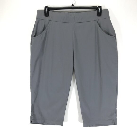 Columbia Pants - Columbia Omni-Shade Capri Women's XL Gray Stretch Active Outdoor Hiking Summer